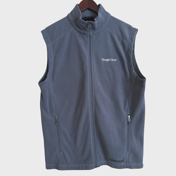Marmot Other - Marmot Vest Men Iron Gray Rocklin Fleece Full Zip Size Large (Logo)